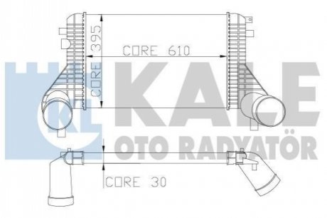 Радиатор интеркулера VW Passat/Sharan/Tiguan 1.4-2.0D 05- Kale 342900