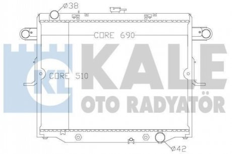 Радиатор охлаждения Toyota Land Cruiser 100 4.7 98- Kale 342175