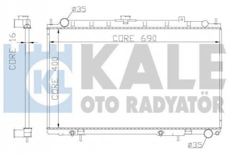 Радиатор охлаждения Infiniti i30/Nissan Maxima QX 2.0-3.0 97-03 Kale 342045 (фото 1)