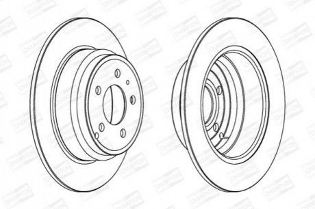 VOLVO диск гальмівний задній 850 94-,S70,V70 97- CHAMPION 561867CH