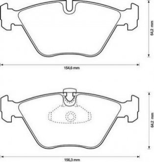 Колодки тормозные (передние) BMW 5 (E39) 96-04/3 (E46) 00-06 Jurid 573002J (фото 1)