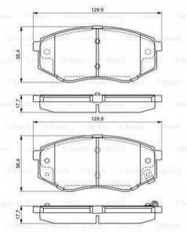 Колодки тормозные (передние) Hyundai ix20/Kia Soul II 10- BOSCH 0986494692