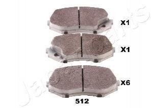 MITSUBISHI колодки гальмівні передн.Canter 01- JAPANPARTS PA-512AF