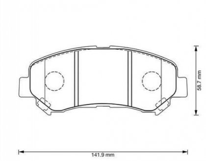 Колодки тормозные (передние) Nissan Rogue/Qashqai/X-Trail/Teana 07-13/Juke/Suzuki Kizashi 10- Jurid 573379J (фото 1)