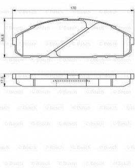 NISSAN гальмівні колодки передн.Patrol GR I 4.2 88- BOSCH 0986495171