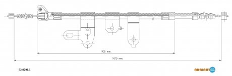TOYOTA трос ручного гальма задн. лів. Corola -07 ADRIAUTO 52.0291.1