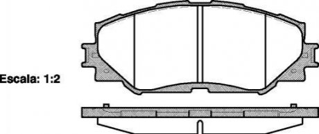 Колодки тормозные (передние) Toyota Corolla 01-18/Auris 07-12/Rav4 III 05-/Yaris/Prius+ 12- WOKING P13323.00