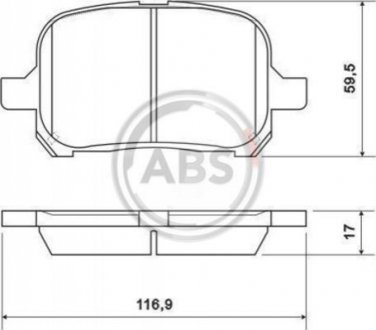 Колодки тормозные (передние) Toyota Camry/ Lexus ES 96-06 A.B.S. 37033