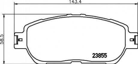 Колодки тормозные (передние) Toyota Camry/Lexus ES 01-08 NISSHINBO NP1024