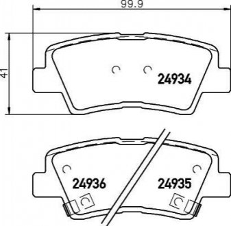 Колодки тормозные (задние) Hyundai Tucson 04-/Elantra/Sonata 05-15/i40/Grandeur/Kia Optima/Soul 10- NISSHINBO NP6022