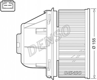 Моторчик печки Ford Focus/Galaxy/Kuga/Mondeo/Transit Connect 04- DENSO DEA10053