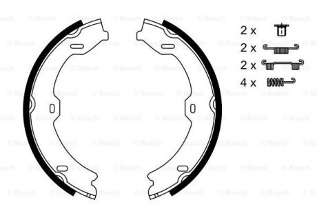 Колодки ручника MB S-class (W221/C216) 05-13 (180x25) BOSCH 0986487725