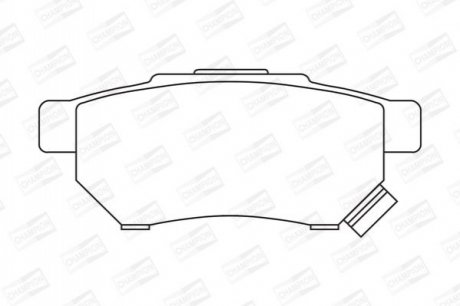 Колодки тормозные (задние) Suzuki SX4/Swift 06-/Honda Accord 91-93/Civic 95-/Fiat Sedici 06-14 CHAMPION 572136CH (фото 1)