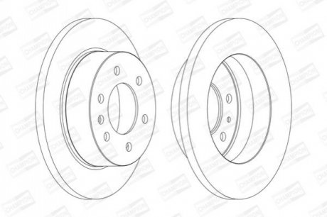 Диск тормозной (задний) MB Sprinter 208-319 06- (298x16) CHAMPION 569137CH