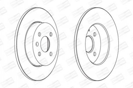 Диск тормозной (задний) Opel Combo 01-/Astra H/Meriva A 05-10 (264x10) CHAMPION 562254CH