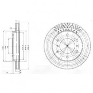 Диск гальмівний MITSIBISHI Pagero "F D=290mm "99-06 Delphi BG3812 (фото 1)