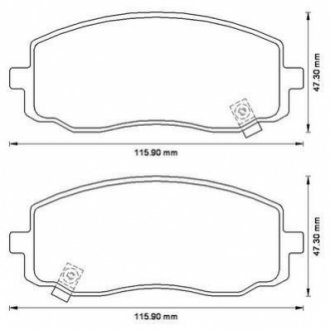 Колодки тормозные (передние) Hyundai I10 08-/Kia Picanto 04- Jurid 572526J (фото 1)