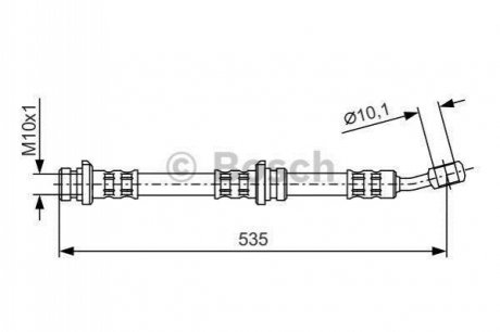 NISSAN шланг гальмівний передн. VANETTA CARGO 95- BOSCH 1987481025