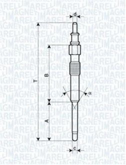 Свічка розжарювання Smart [062900042304] MAGNETI MARELLI UC39A (фото 1)