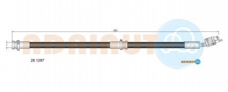 NISSAN шланг гальмівний передн. лів. Almera 00- ADRIAUTO 28.1287