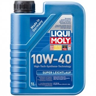 LM 1л SUPER LEICHTLAUF MOTOROIL 10W-40 масло мотор.півс. LIQUI MOLY 1928