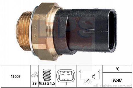 FIAT перемикач вентилятора LANCIA,FIAT 87- (92-87~C) EPS 1.850.031 (фото 1)