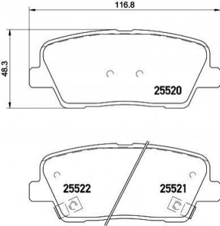 Колодки тормозные (задние) Hyundai Santa Fe II 06-/Kia Sorento II 09- NISSHINBO NP6042