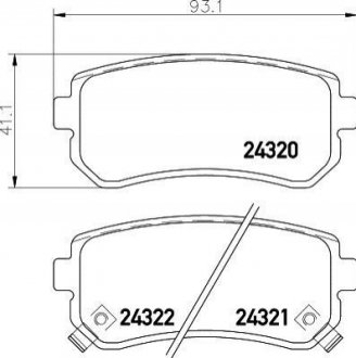 Колодки тормозные (задние) Hyundai Accent/i30 05-12/Kia Cee'd/Rio/Sportage 04- NISSHINBO NP6025