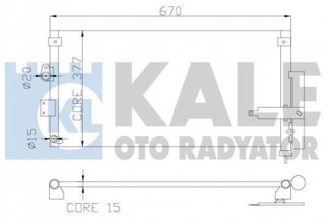 Радиатор кондиционера Honda Civic 1.3IMA/1.8 05- Kale 386900 (фото 1)