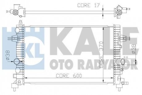 Радиатор охлаждения Opel Astra H 1.6/1.8 04- Kale 371200