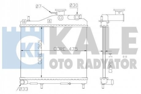 HYUNDAI радіатор охолодження Accent II 1.5CRDi 02- Kale 358200