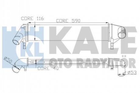 Радиатор интеркулера Dacia Duster/Logan/Sandero 1.5 dCi 08- Kale 345085