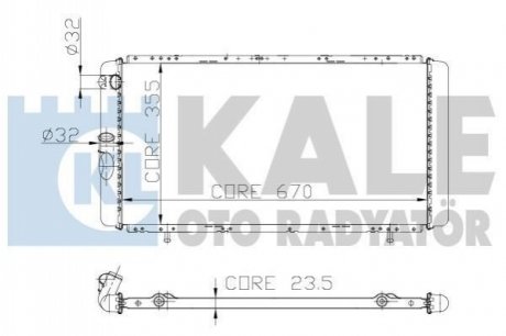 RENAULT радіатор охолодження R21,Espace I 1.9D/2.2 Kale 208500