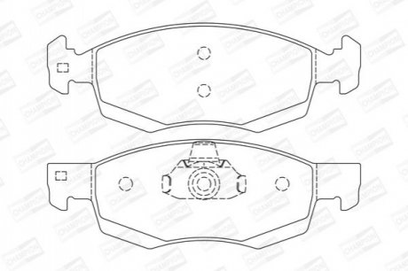 Колодки тормозные (передние) Renault Logan/Dacia Logan 04-/Sandero 10-/Lada Largus 12- CHAMPION 573295CH