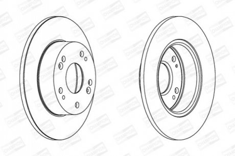 Диск тормозной (задний) Honda Accord VII 03-08 (260x10) CHAMPION 562542CH