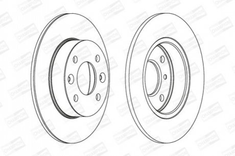 RENAULT диск гальмівний передній R 5911 238X8 CHAMPION 561257CH