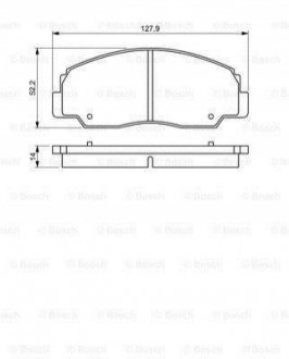 TOYOTA гальмівні колодки передн. Land Cruiser -96 BOSCH 0986495339