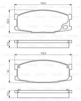 MITSUBISHI К-т гальмівних колодок передніх Canter BOSCH 0986495130