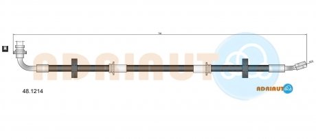 SUZUKI шланг гальмівний передн.лів. VITARA 88- ADRIAUTO 48.1214