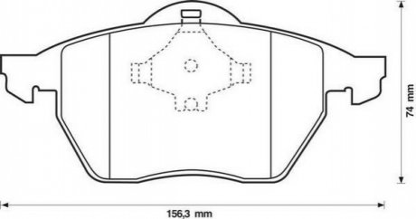 Колодки тормозные (передние) Audi A3/TT/Skoda Octavia 96-10/VW Golf/Passat B3/B4 91-06 Jurid 571935J (фото 1)