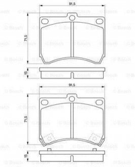 Колодки гальмівні (передні) Mazda 323 89-98 BOSCH 0986460974