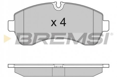 Гальмівні колодки перед. Sprinter/Crafter 06- (спарка) BREMSI BP3290