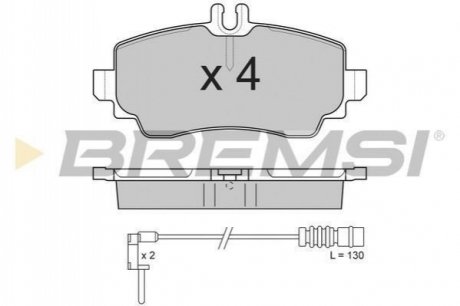 Колодки тормозные (передние) MB A-class (W168) 97-04 BREMSI BP2763