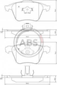 Колодки тормозные (передние) Volvo XC90 02-14 A.B.S. 37344