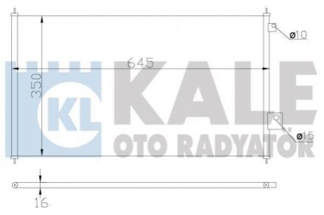 Радиатор кондиционера Honda Civic VII 1.4/1.6i 01-05 Kale 380300 (фото 1)