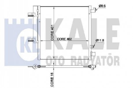 Радиатор кондиционера Chevrolet Spark 1.0-1.2 10- Kale 342515