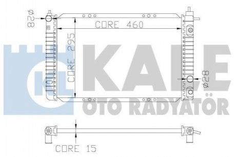 DAEWOO радіатор охолодження Matiz 0.8 98- (акпп) Kale 342260 (фото 1)