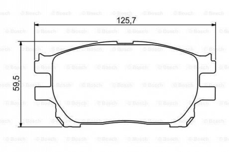 TOYOTA К-т гальмівних колодок PREVIA 2.0D 07 00- BOSCH 0986494212 (фото 1)