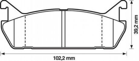 MAZDA колодки гальмівні задні 323 1.9I 16V 89-94 Jurid 572163J