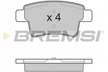 Колодки тормозные (задние) Citroen C4 06- BREMSI BP3331 (фото 1)